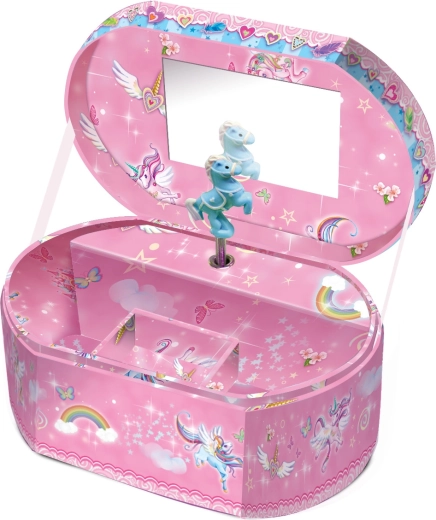 Šperkovnica s hudbou jednorožec – oválna