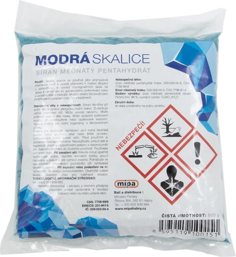 Modrá skalica 500 g (pentahydrát síranu meďnatého) pre bazény a drevo