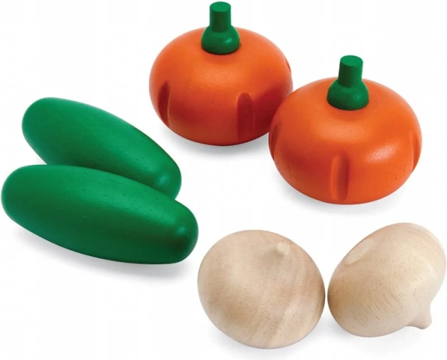 PlanToys drevená sada čerstvej zeleniny E