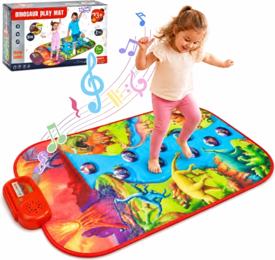 Woopie veľká interaktívna hudobná podložka piano XL dinosaury