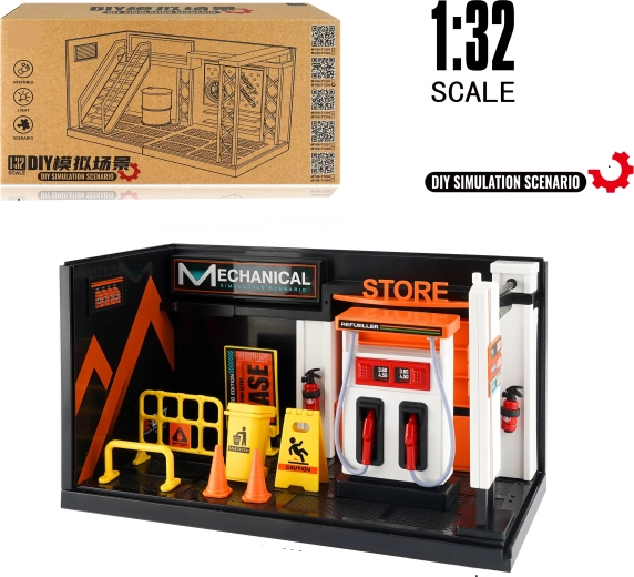 Model benzínovej pumpy 1:32 – kovový