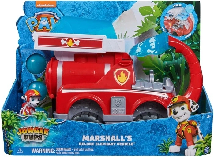 pohotovostné vozidlo PAW Patrol z džungle – sloní hasičské vozidlo Marshall deluxe