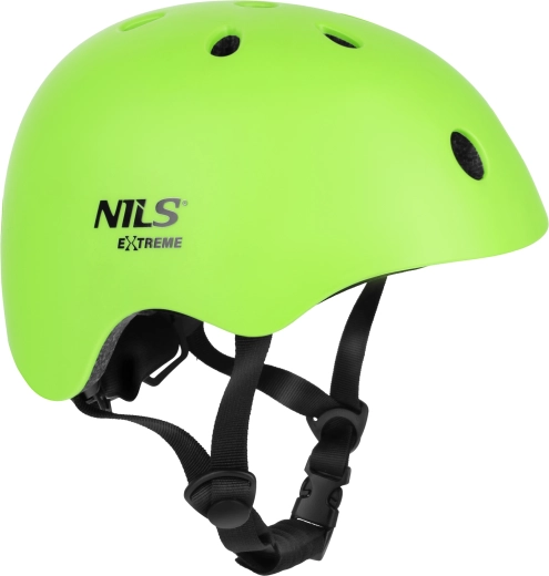 Cyklistická a inline prilba Nils Extreme MT301 zelená – XS (48–52 cm)