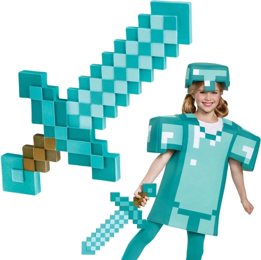 Minecraft diamantový meč 51 cm – detské karnevalové a cosplay doplnky