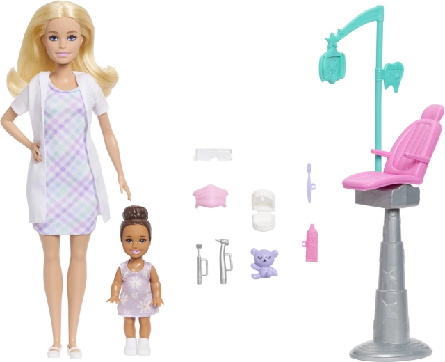Barbie herný set povolanie zubárka blondínka