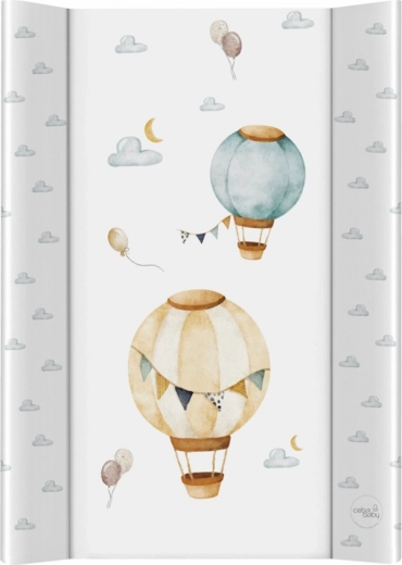 Ceba Baby prebaľovacia podložka s pevnou doskou Basic Balloons 50 × 70 cm