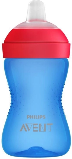 Philips Avent hrnček Grippy s jemným náustkom 300 ml modrý