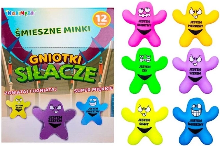 Antistresová mačkacia hračka silák s nápisom