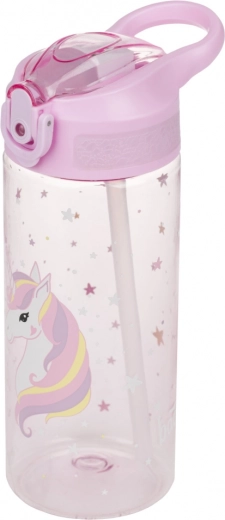 Tritanová fľaša na pitie so slamkou Rainbow Unicorn 500 ml