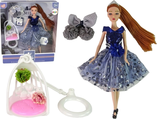 Bábika EMILY s hojdačkou a kvetmi