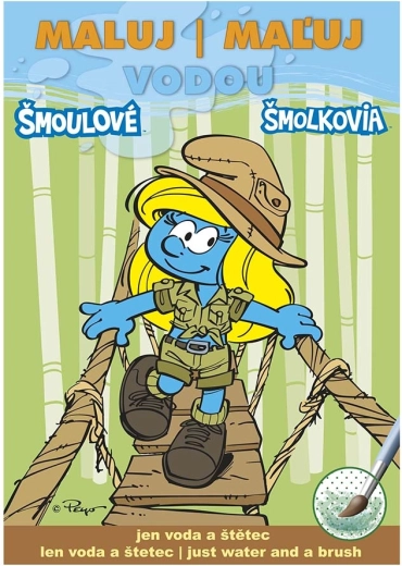 Omaľovánka Maľuj vodou Šmolkovia – džungľa (A5)