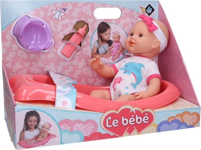 Cikajúca bábika s vaničkou 41 cm