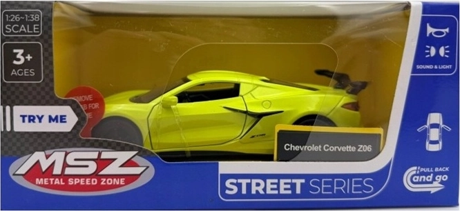 MSZ Chevrolet Corvette C8 so svetlom a zvukom, žltá