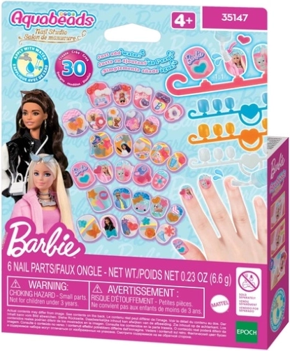 Aquabeads Barbie nail studio – kreatívna sada na zdobenie nechtov z vodných korálikov