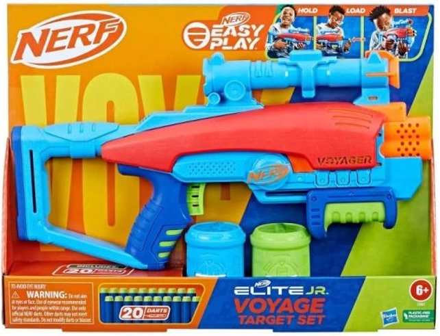 Nerf Elite Junior Voyager Target Set – detská pištoľ so šípkami a terčmi