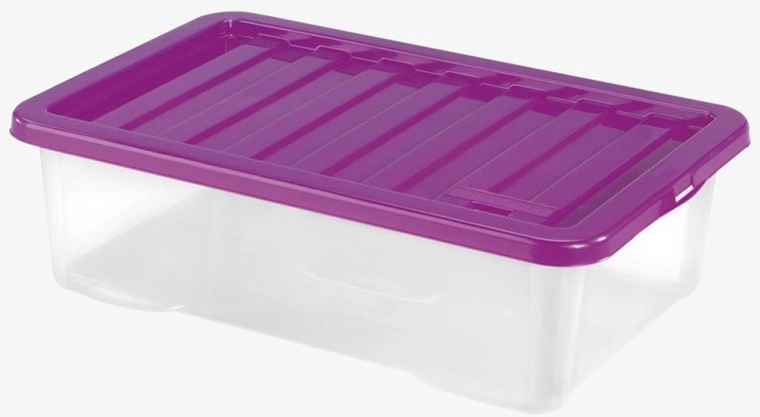 Plastový úložný box s vekom HEIDRUN Quasar 30 l