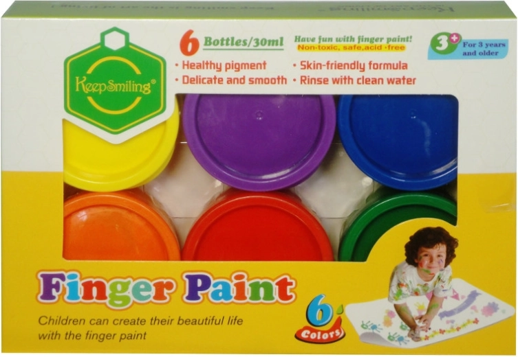 Prstové farby – sada 6 farieb po 30 ml