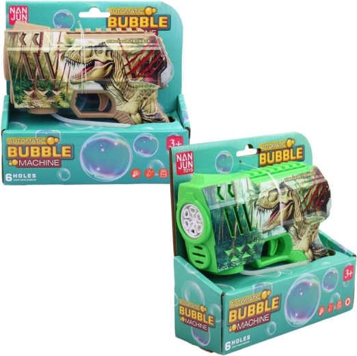 Bublifuková pištoľ dinosaurus na batérie 16 cm