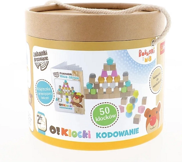 Drevené kocky na kódovanie Bobaski i Miś