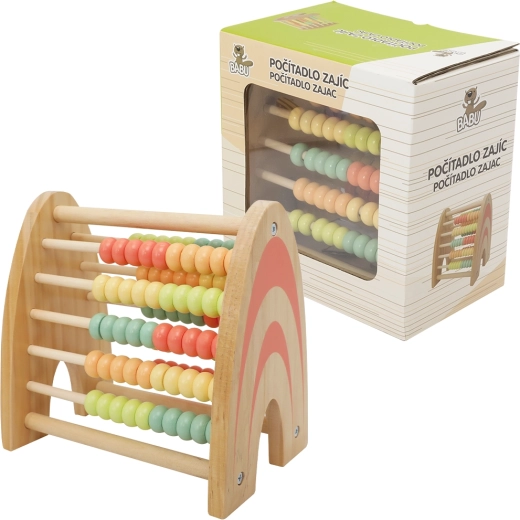 Babu drevené edukatívne počítadlo