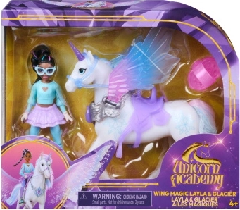 Unicorn Academy Kúzlo krídel Layla a jednorožec Glacier s doplnkami