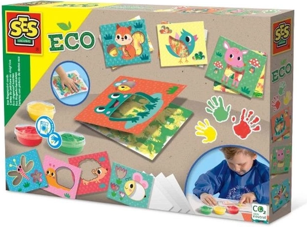 SES Creative eco maľovanie prstami so zvieracími šablónami