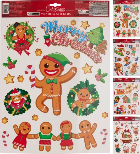 Trblietavá okenná dekorácia z polypropylénu, mix motívov