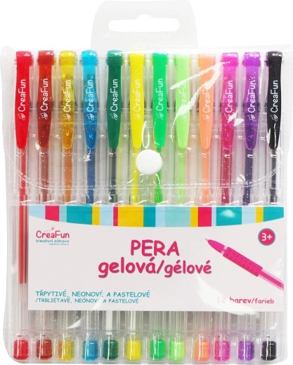 CreaFun gélové pero – sada 12 farieb