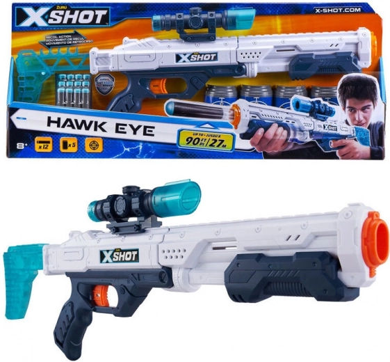 X-Shot Excel Hawk Eye blaster s hľadáčikom a 16 nábojmi