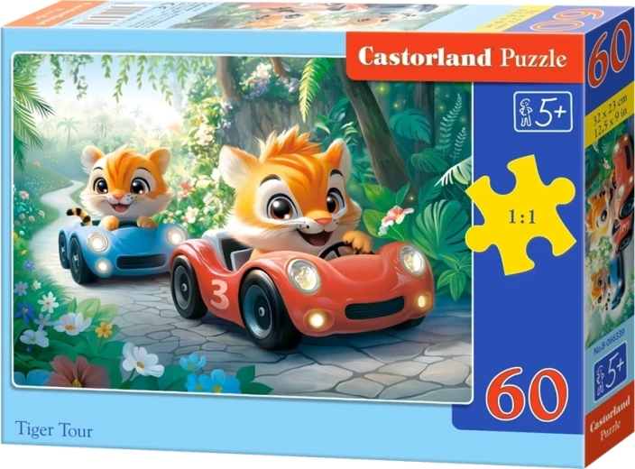 Puzzle Castorland Tigrie preteky, 60 dielikov