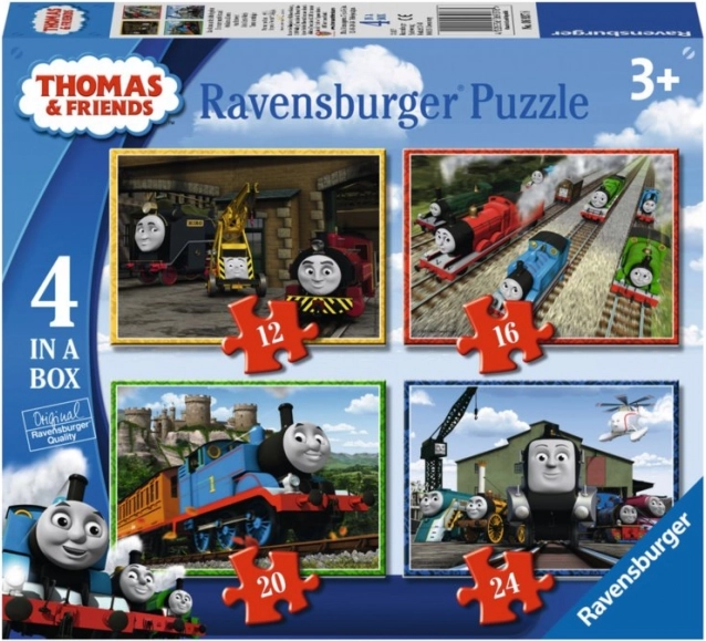 RAVENSBURGER Puzzle Mašinka Tomáš 4v1 (12,16,20,24 dielikov)