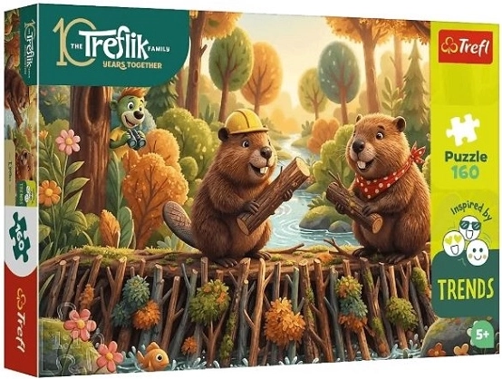 Trefl puzzle 160 dielikov U bobra (Rodina Treflíkov)