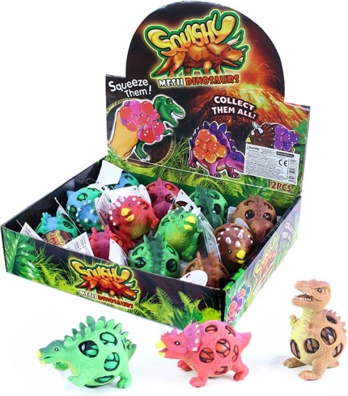 Dinosauří antistresový míček s otvory