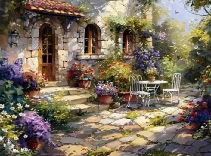 Diamantové maľovanie Kamenná terasa 30 × 40 cm