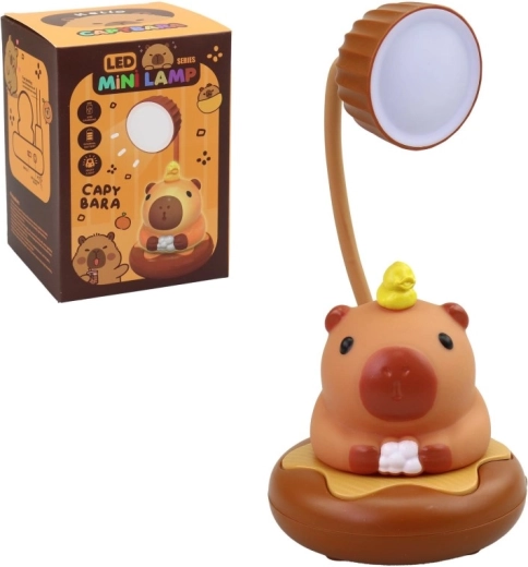 Roztomilá stolová lampička Kapibara s ohybným krkom na USB