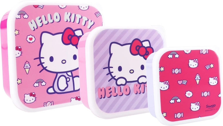 Hello Kitty desiatové boxy Fresh Bites 3v1, 12 cm