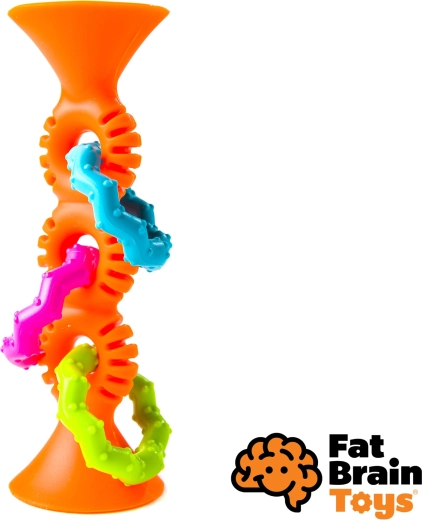 Fat Brain hrkálka a hryzadlo pipSquiz Loops oranžové