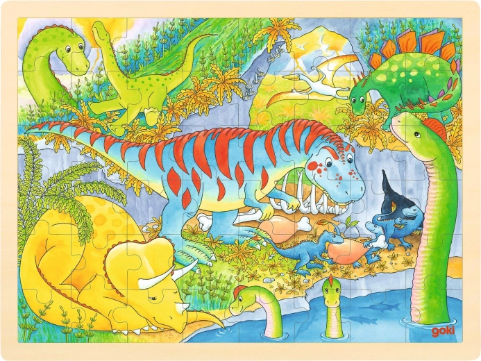 Drevené puzzle Dinosaury - 1 kus