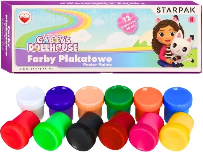 Plastelína Gabby's Dollhouse – sada 12 farieb