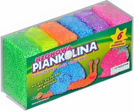 Piankolina neonová modelína – sada 6 farieb