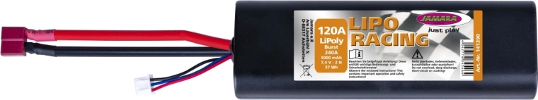 LiPo Racing LiPo batéria 7,4 V 5000 mAh 37 Wh v pevnom puzdre