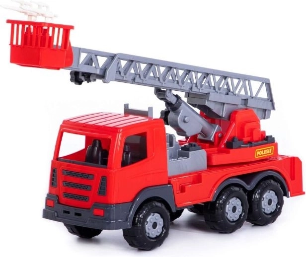 SuperTruck hasičské nákladné auto s prívesom a výsuvným rebríkom