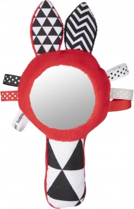 Canpol babies Kontrastná pískacia činka so zrkadielkom SENSORY