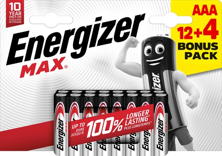 Energizer Max AAA alkalické batérie 16 ks