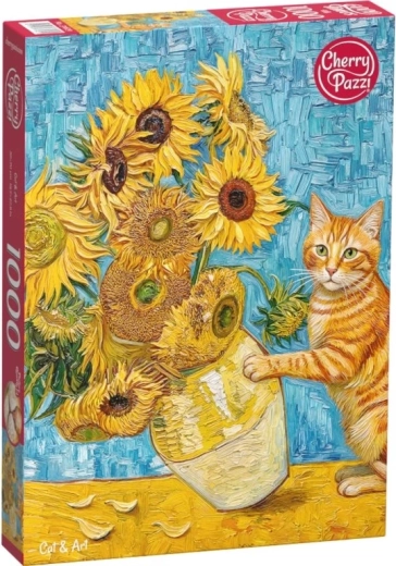 Puzzle Cherry Pazzi Mačka a umenie 1000 dielikov