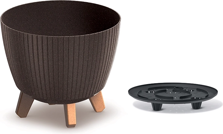 Kvetináč Lamia Eco Wood 23,2 cm káva