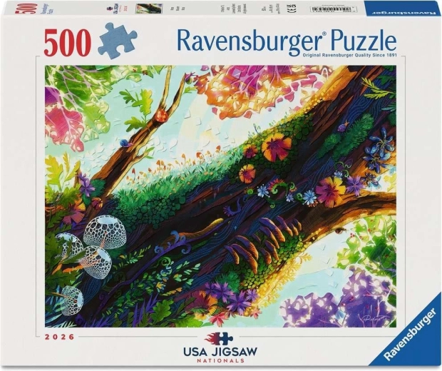 Ravensburger puzzle USA Jigsaw Nationals: Machový les 500 dielikov