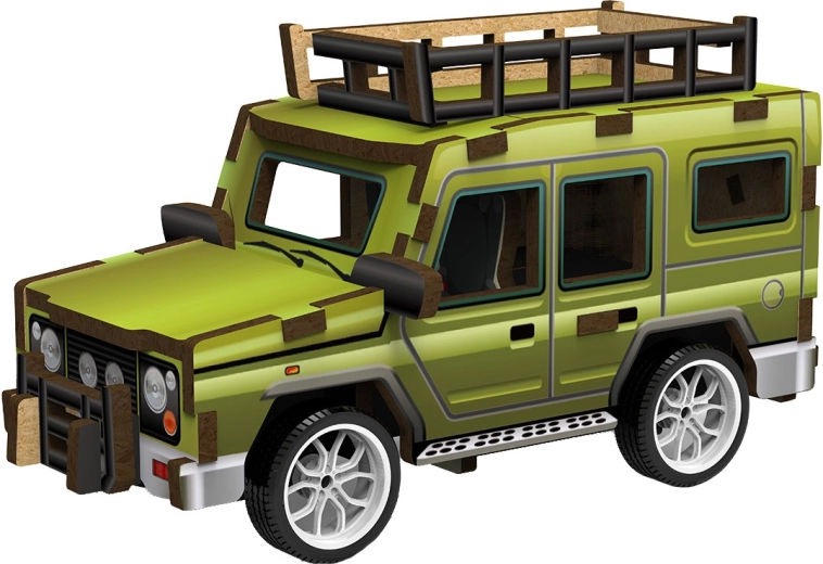 2Kids Toys 3D drevená skladačka terénne auto