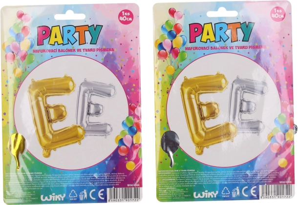 Nafukovací balónik v tvare písmena E