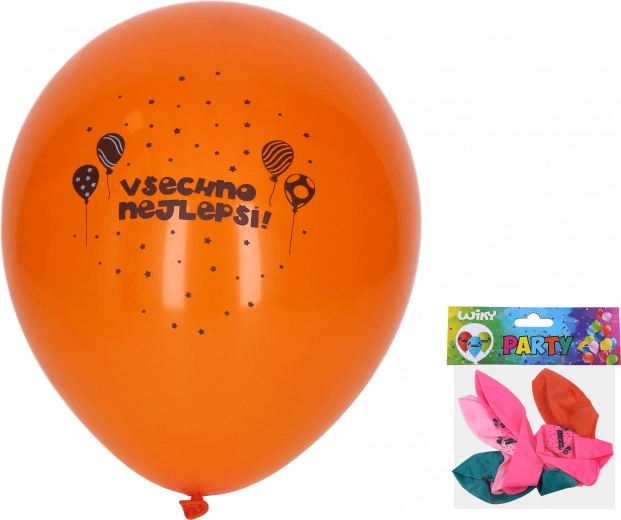 Nafukovacie balóniky Všetko najlepšie 30 cm sada 5 ks
